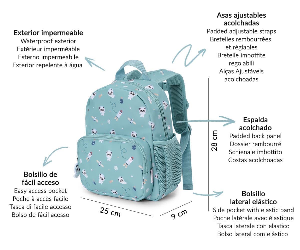 Mochila infantil – Pandas in space